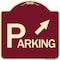 Signmission Parking W/ Arrow Pointing to Top Right Heavy-Gauge Aluminum Sign, 18" x 18", BU-1818-24516 A-DES-BU-1818-24516 - alternate 1